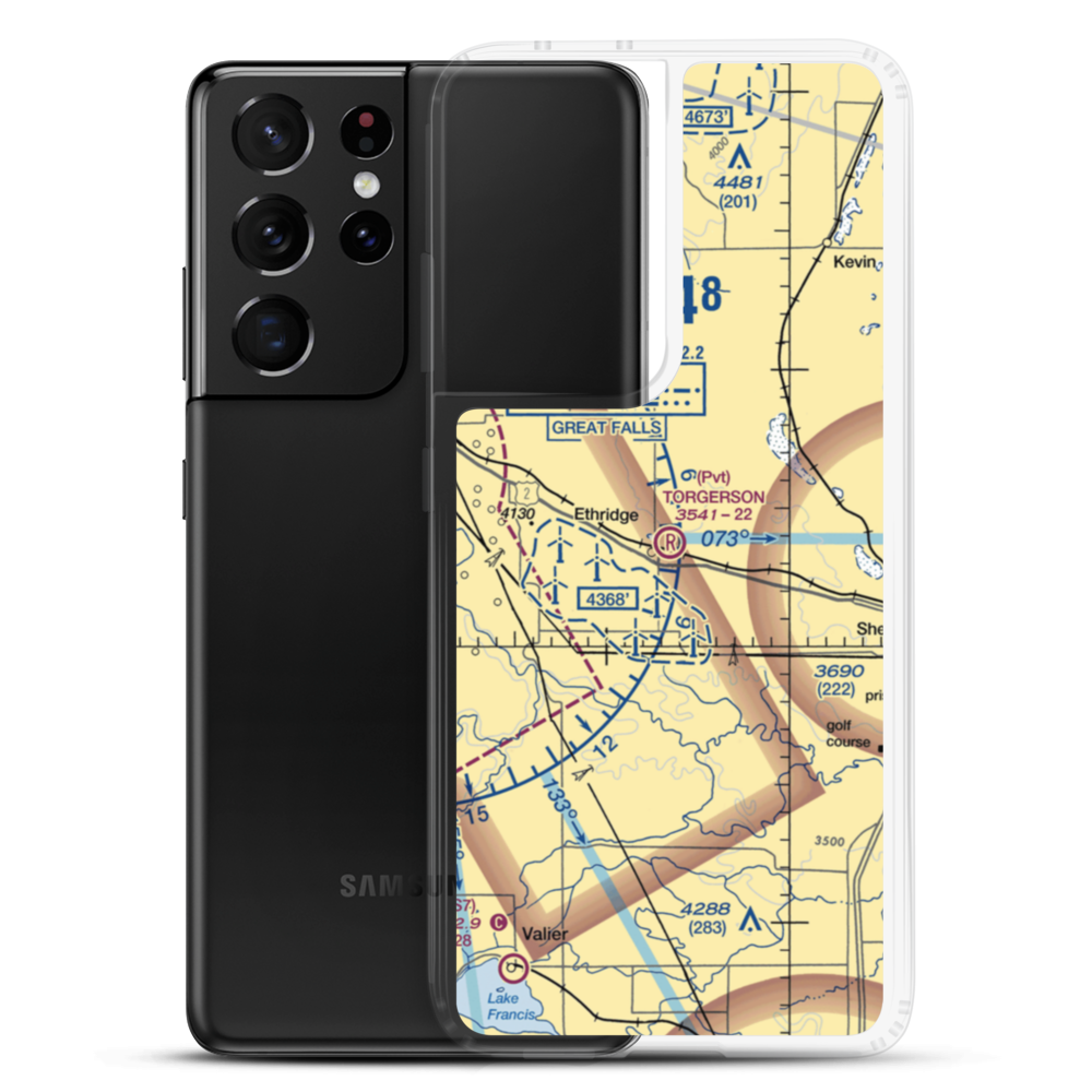 Torgerson Airport (06MT) VFR Sectional Samsung Case Samsung Galaxy S21 Ultra model shown