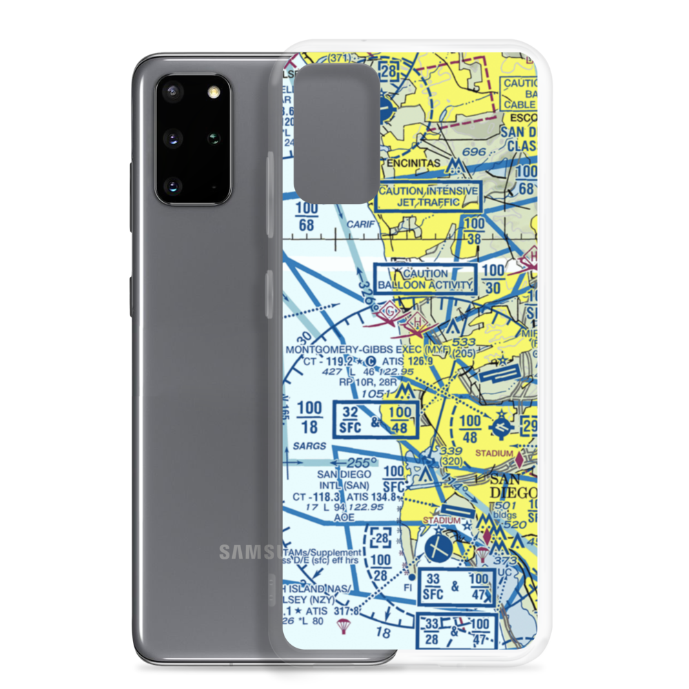 Torrey Pines Gliderport (CA84) VFR Sectional Samsung Case Samsung Galaxy S20 Plus model shown
