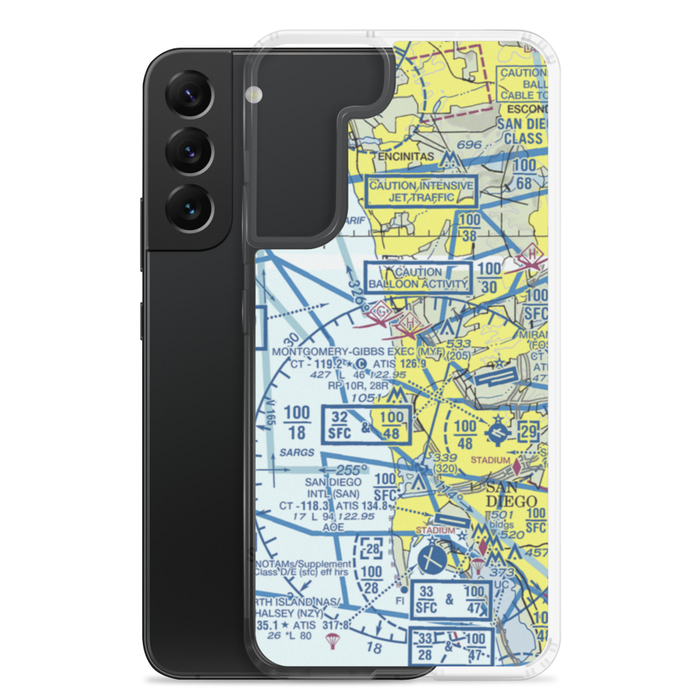 Torrey Pines Gliderport (CA84) VFR Sectional Samsung Case Samsung Galaxy S22 Plus model shown