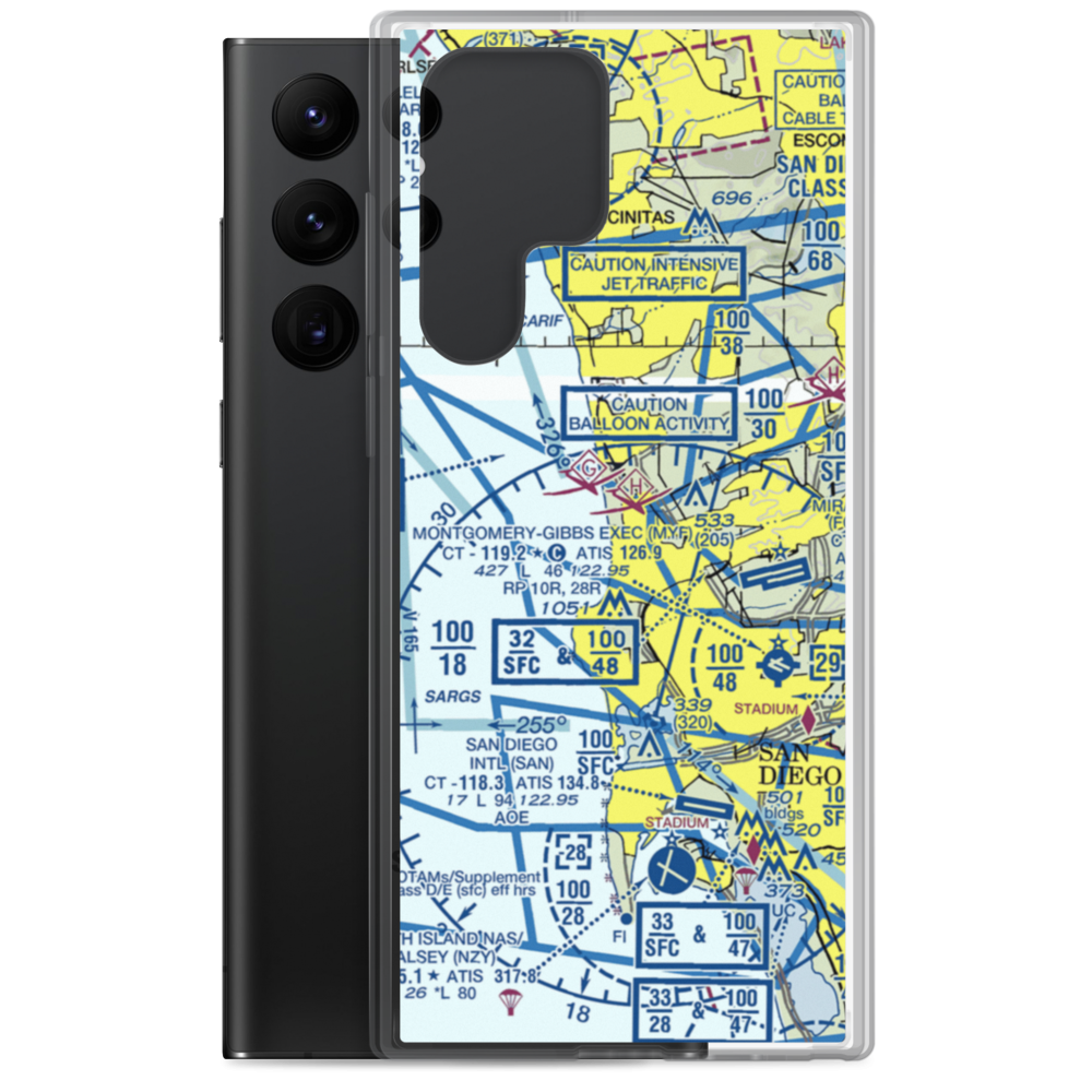 Torrey Pines Gliderport (CA84) VFR Sectional Samsung Case Samsung Galaxy S22 Ultra model shown