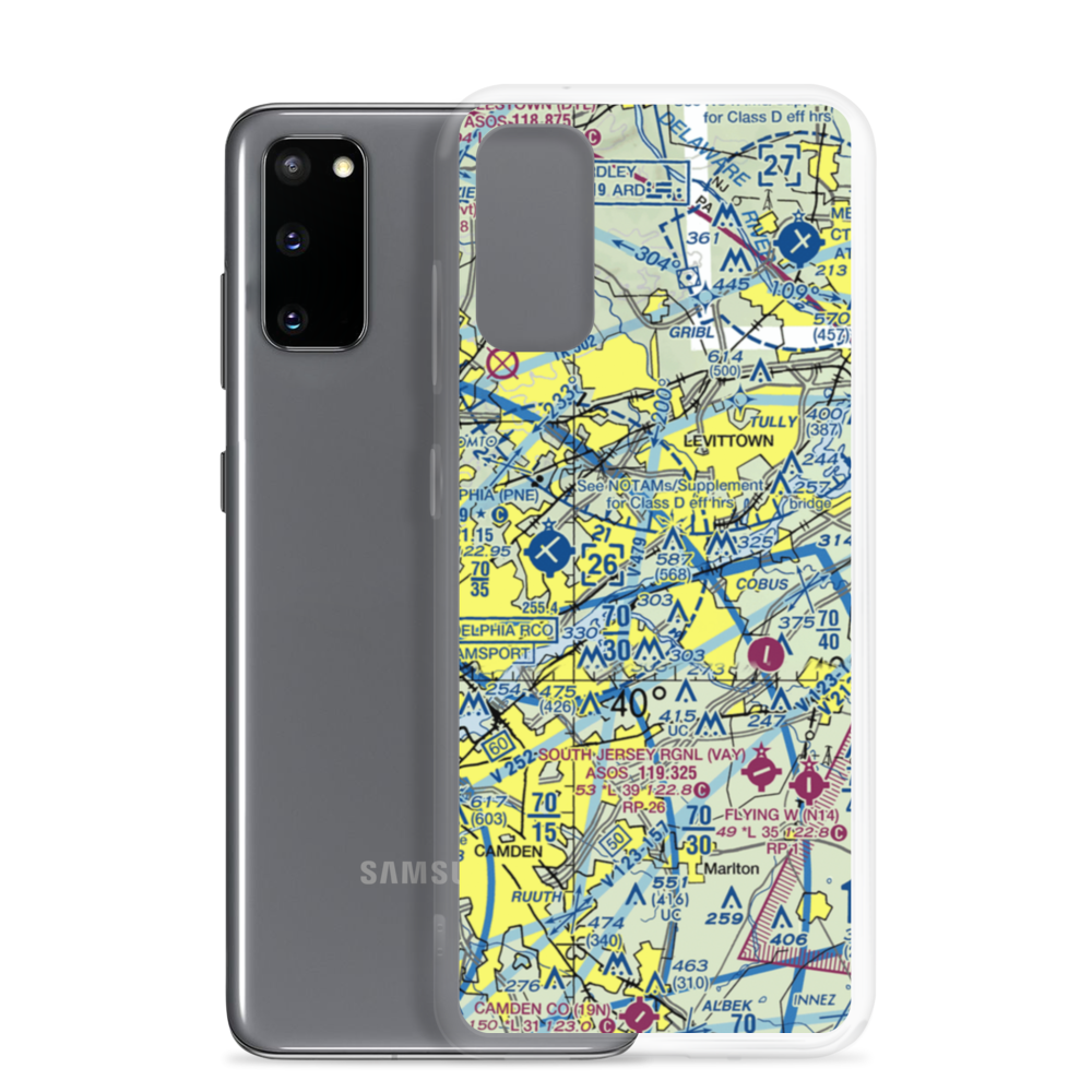 Total Rf Heliport (00A) VFR Sectional Samsung Case Samsung Galaxy S20 model shown