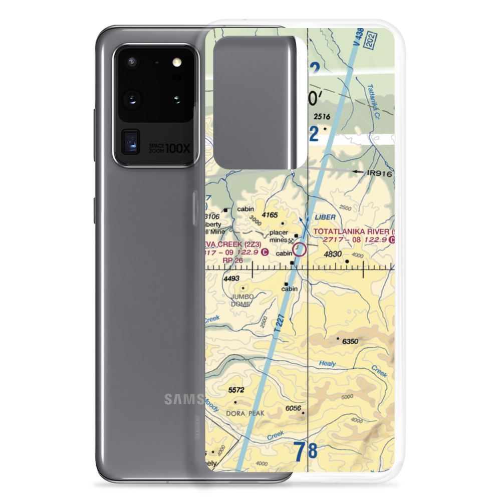 Totatlanika River Airport (9AK) VFR Sectional Samsung Case Samsung Galaxy S20 Ultra model shown
