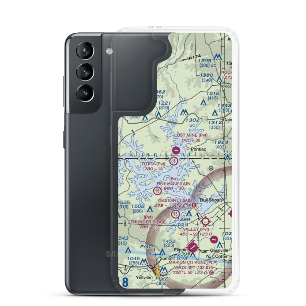 Totty Field Airport (8AR1) VFR Sectional Samsung Case Samsung Galaxy S21 model shown