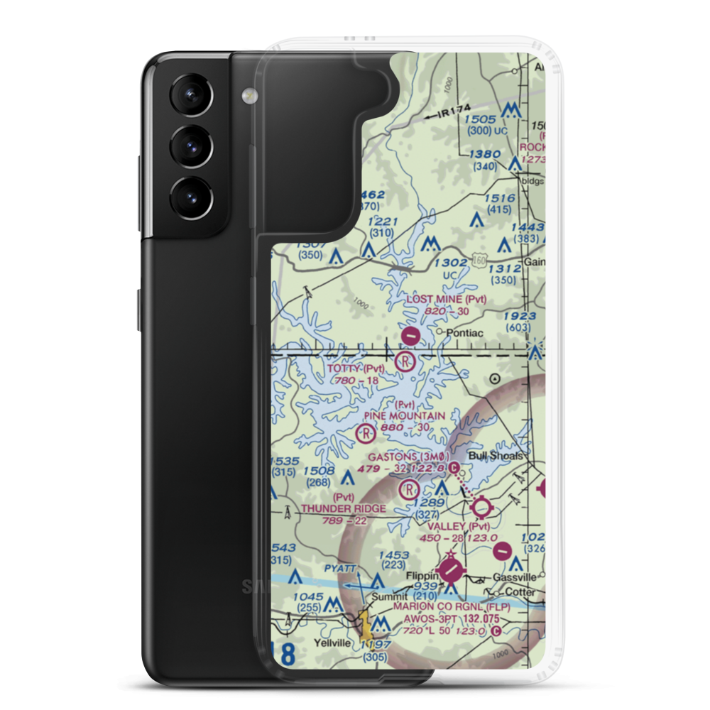 Totty Field Airport (8AR1) VFR Sectional Samsung Case Samsung Galaxy S21 Plus model shown