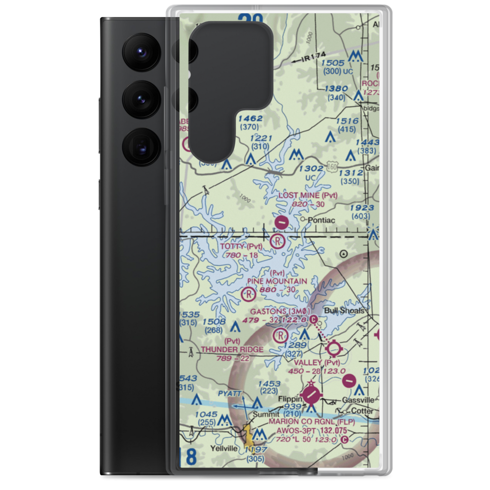 Totty Field Airport (8AR1) VFR Sectional Samsung Case Samsung Galaxy S22 Ultra model shown