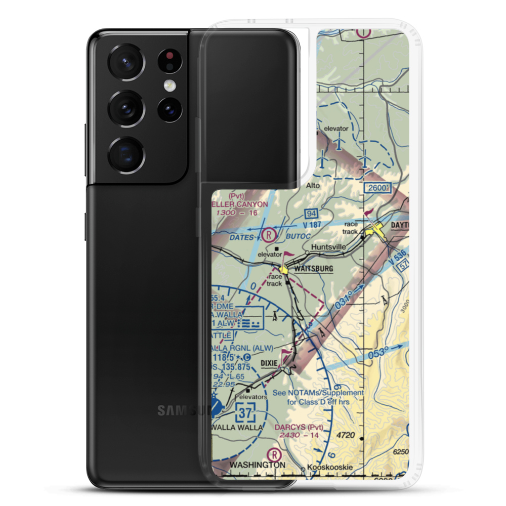 Touchet Valley Airport (2WA9) VFR Sectional Samsung Case Samsung Galaxy S21 Ultra model shown