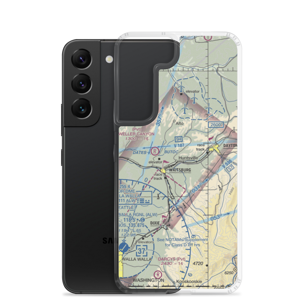 Touchet Valley Airport (2WA9) VFR Sectional Samsung Case Samsung Galaxy S22 model shown