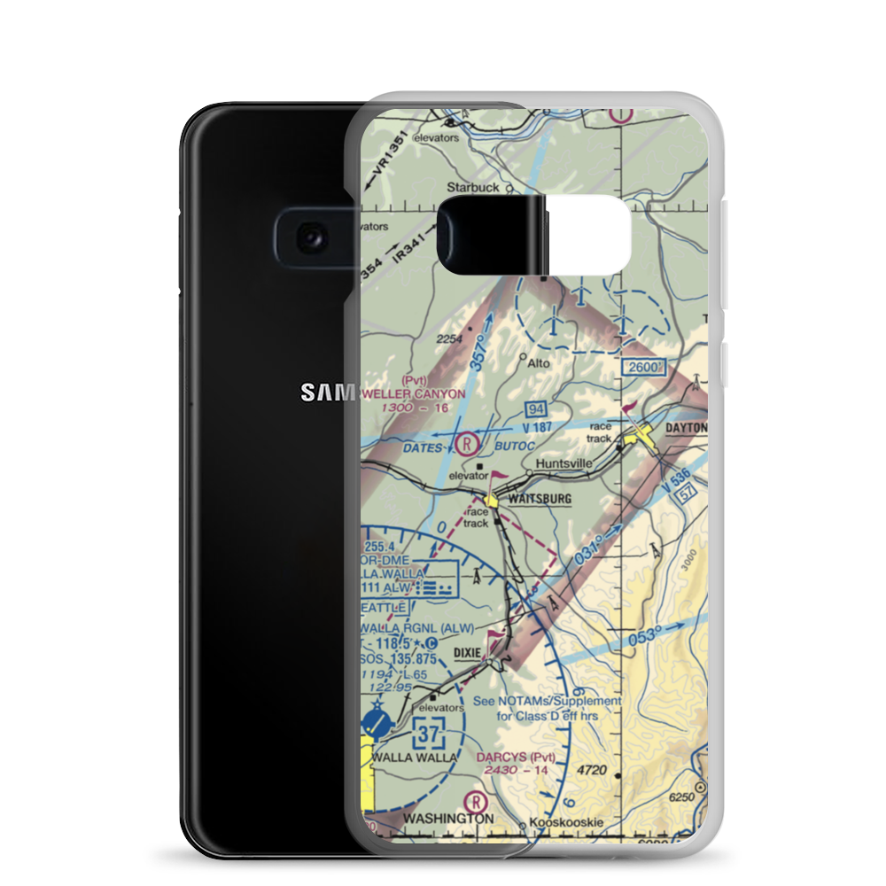 Touchet Valley Airport (2WA9) VFR Sectional Samsung Case Samsung Galaxy S10e model shown