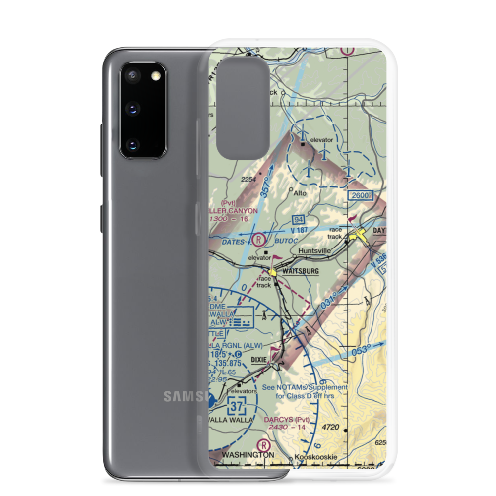 Touchet Valley Airport (2WA9) VFR Sectional Samsung Case Samsung Galaxy S20 model shown