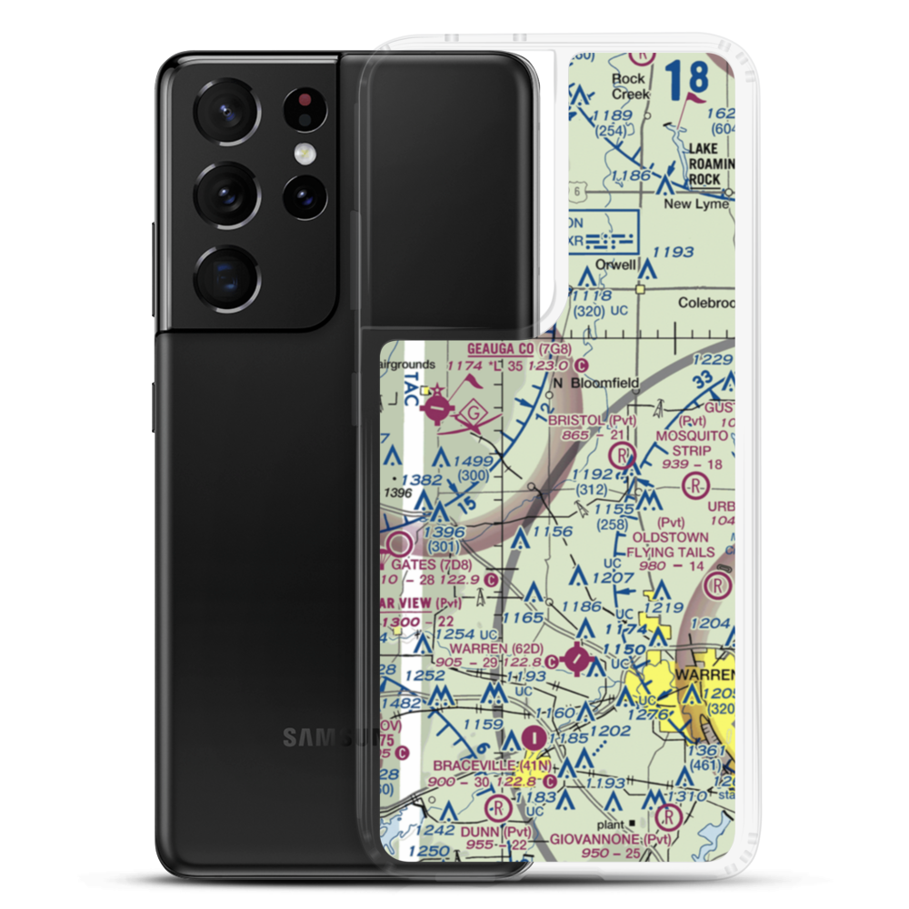 Tounshendeaux Airport (85OH) VFR Sectional Samsung Case Samsung Galaxy S21 Ultra model shown