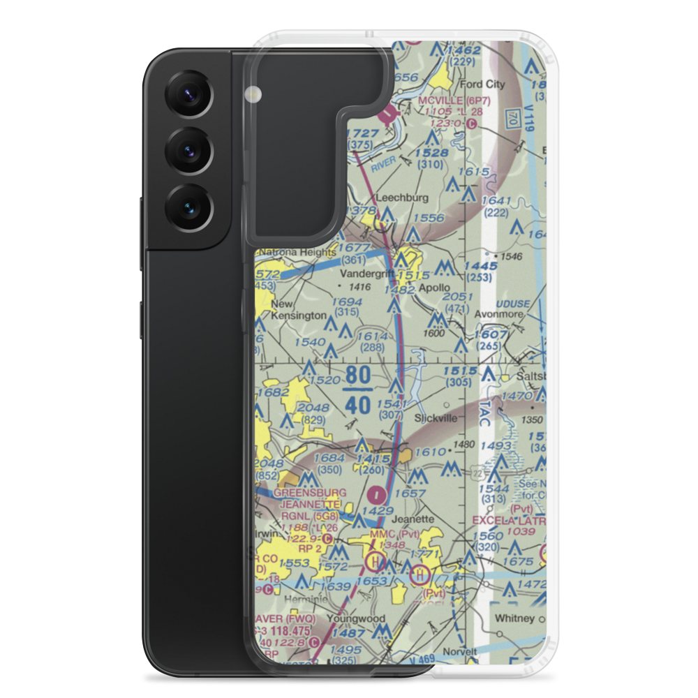 Tower Airfield (6PA1) VFR Sectional Samsung Case Samsung Galaxy S22 Plus model shown