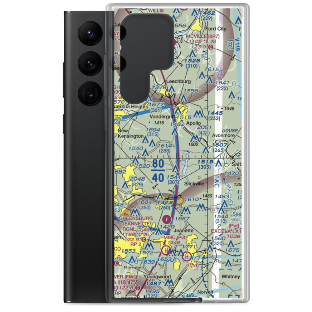 Tower Airfield (6PA1) VFR Sectional Samsung Case Samsung Galaxy S22 Ultra model shown