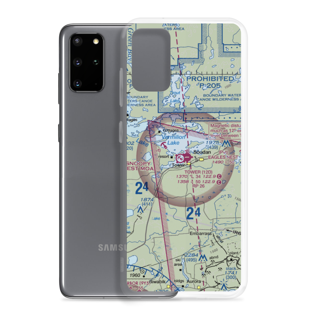 Tower Municipal Airport (12D) VFR Sectional Samsung Case Samsung Galaxy S20 Plus model shown