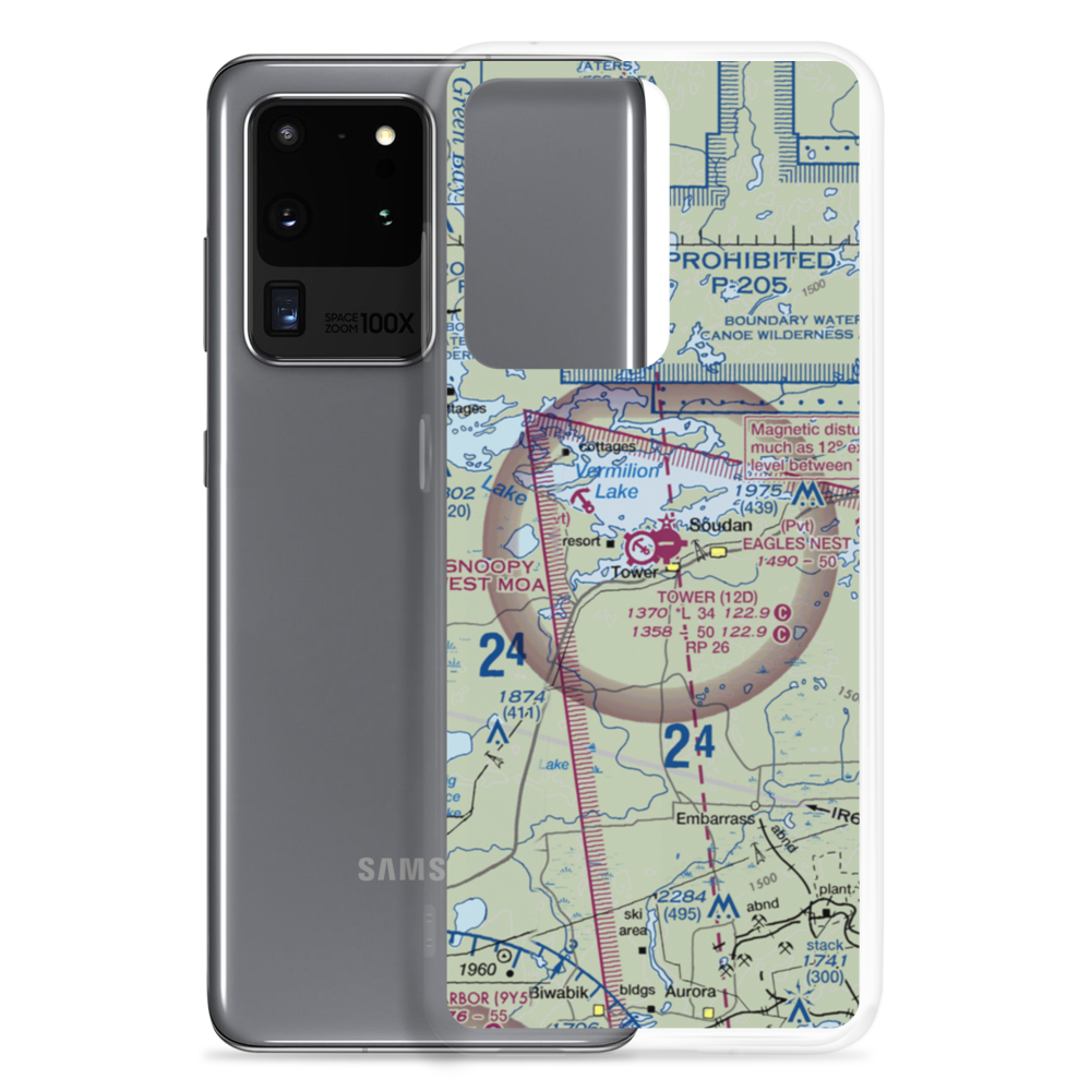Tower Municipal Airport (12D) VFR Sectional Samsung Case Samsung Galaxy S20 Ultra model shown