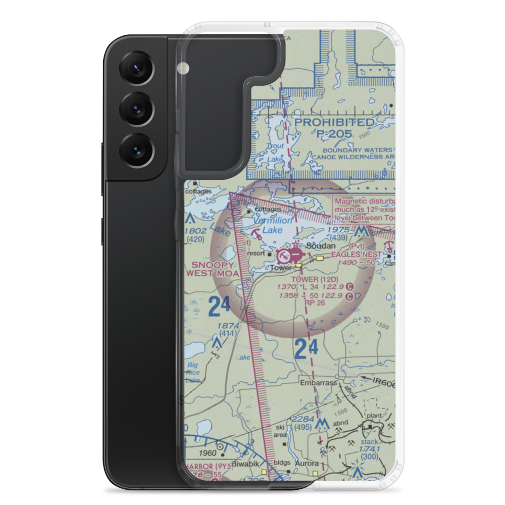 Tower Municipal Airport (12D) VFR Sectional Samsung Case Samsung Galaxy S22 Plus model shown