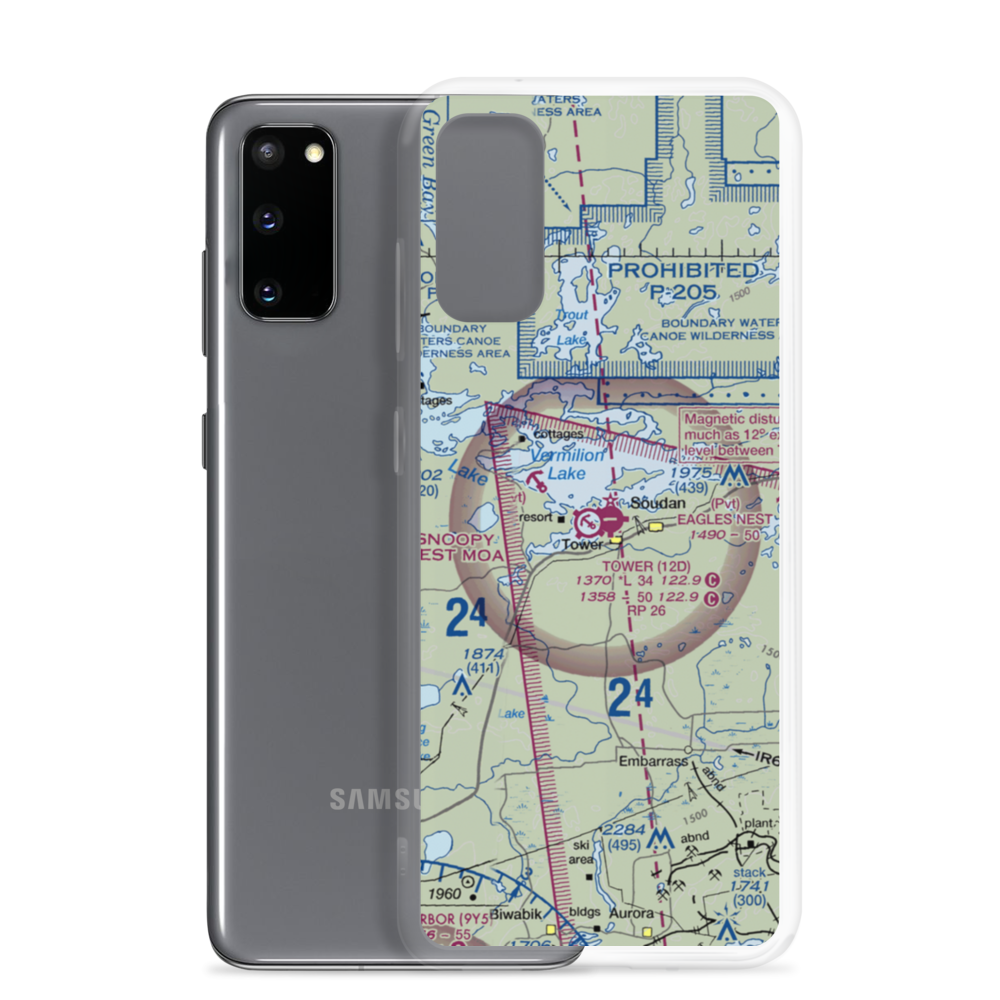 Tower Municipal Airport (12D) VFR Sectional Samsung Case Samsung Galaxy S20 model shown