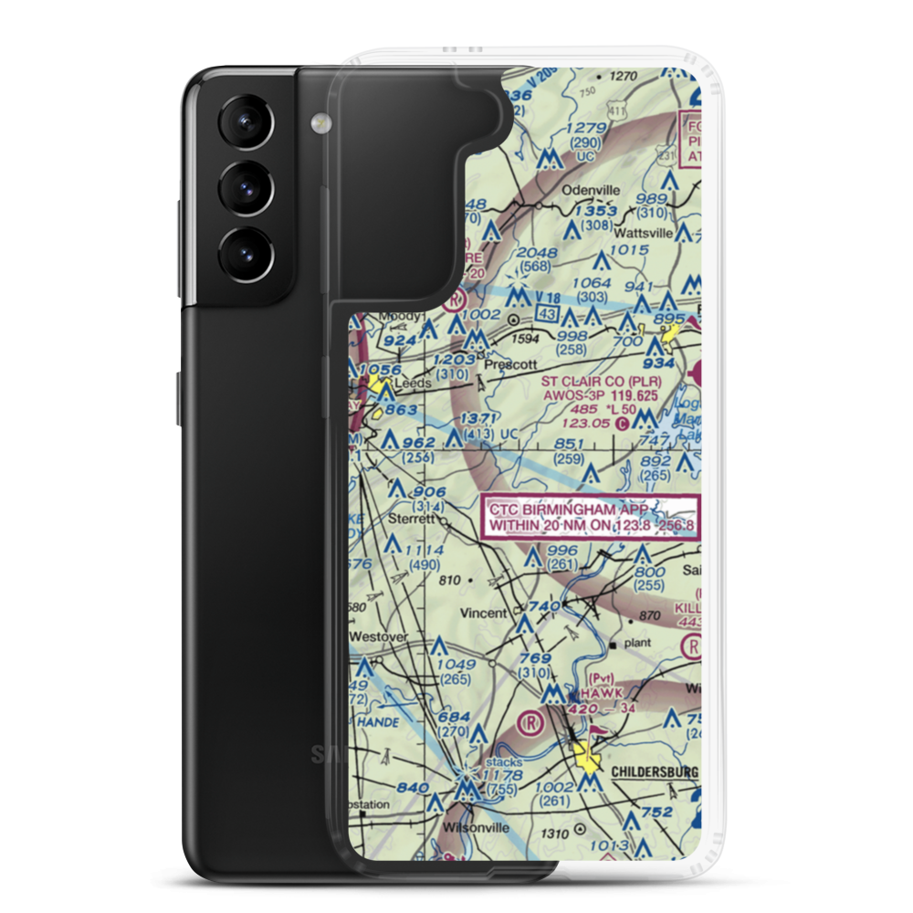 Town & Country Airpark (3AL6) VFR Sectional Samsung Case Samsung Galaxy S21 Plus model shown