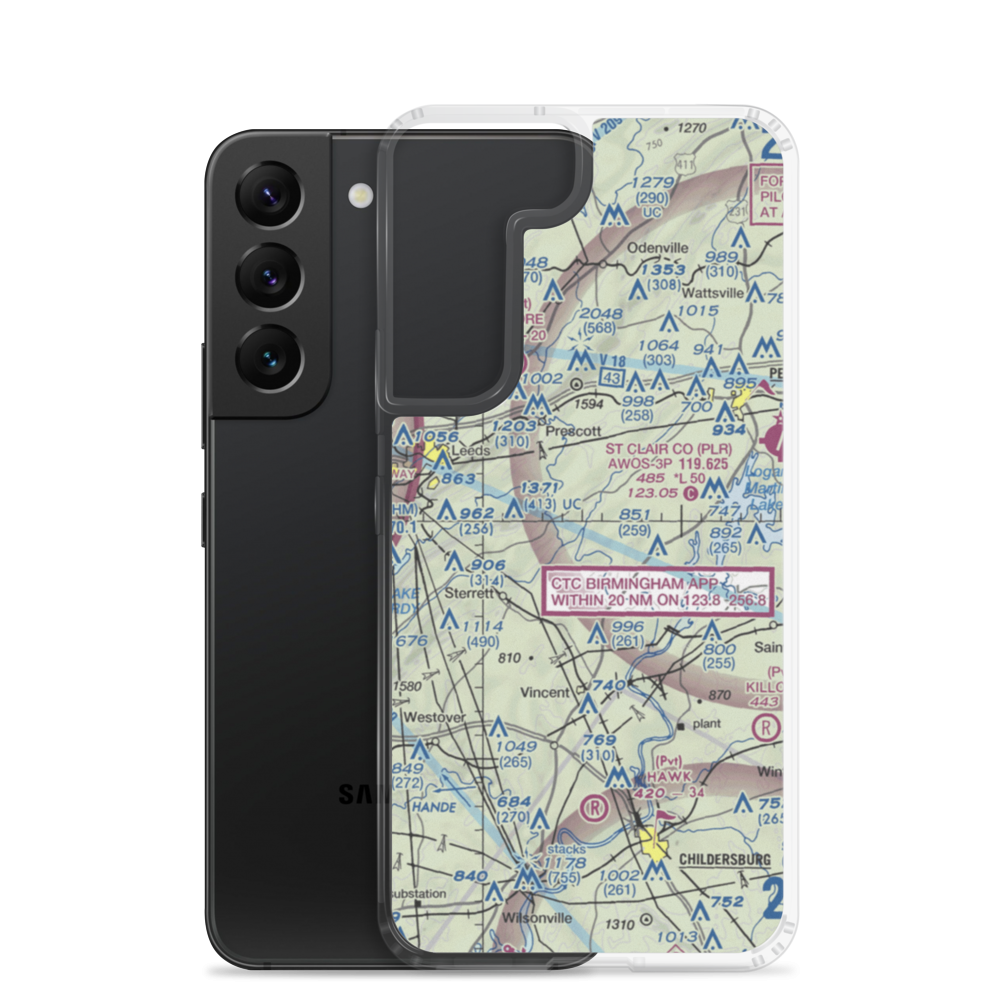 Town & Country Airpark (3AL6) VFR Sectional Samsung Case Samsung Galaxy S22 model shown
