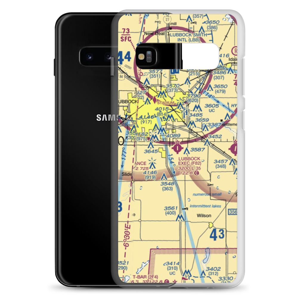Town & Country Airpark (F82) VFR Sectional Samsung Case Samsung Galaxy S10+ model shown