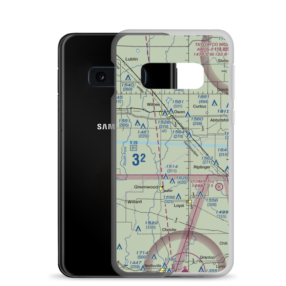 Town Line Airport (WI79) VFR Sectional Samsung Case Samsung Galaxy S10e model shown
