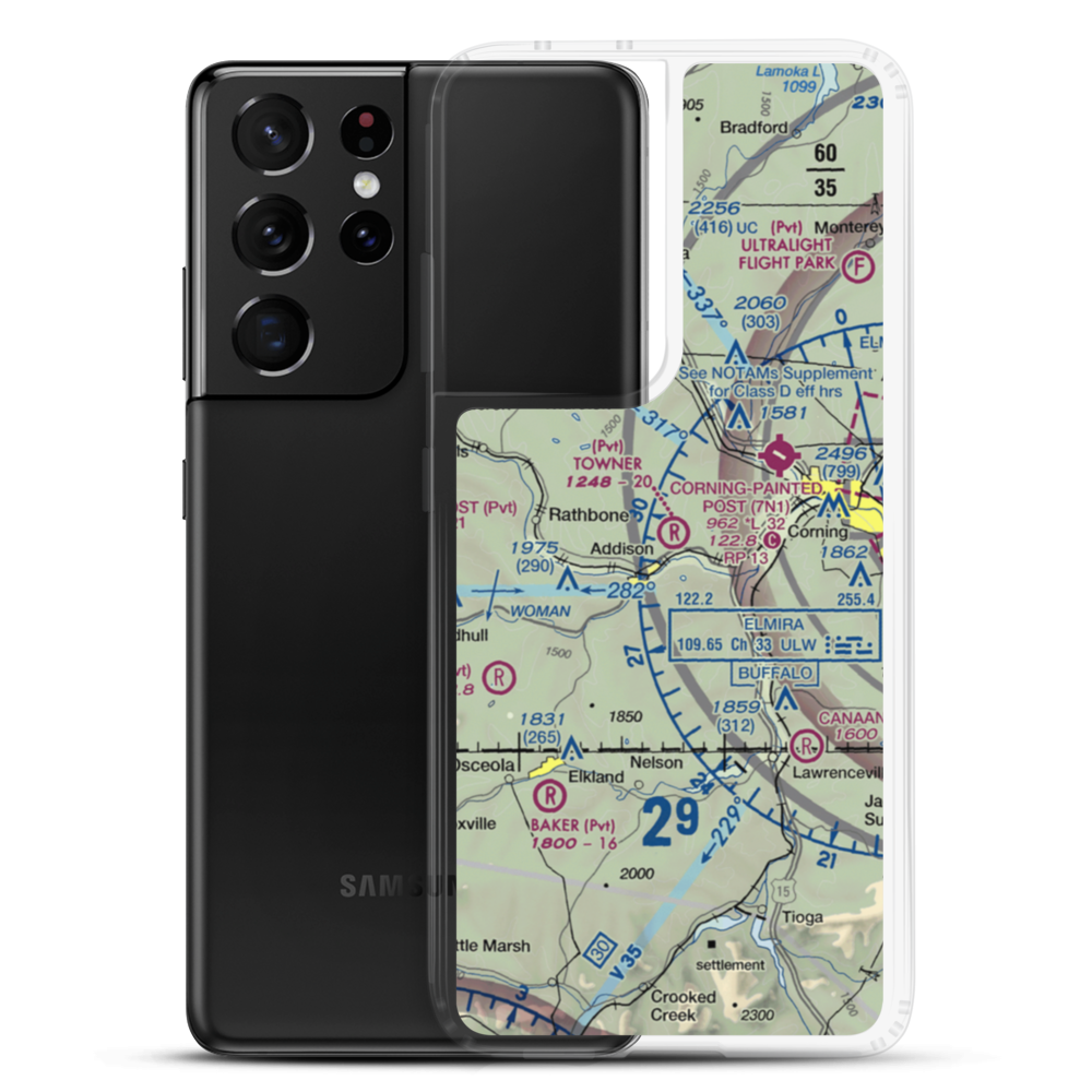 Towner Farm Airport (2NY7) VFR Sectional Samsung Case Samsung Galaxy S21 Ultra model shown