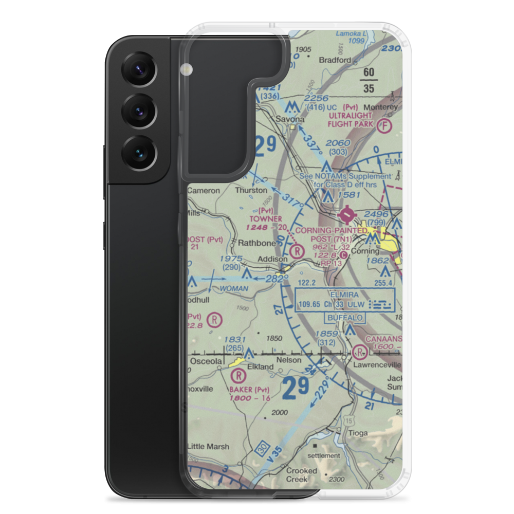 Towner Farm Airport (2NY7) VFR Sectional Samsung Case Samsung Galaxy S22 Plus model shown
