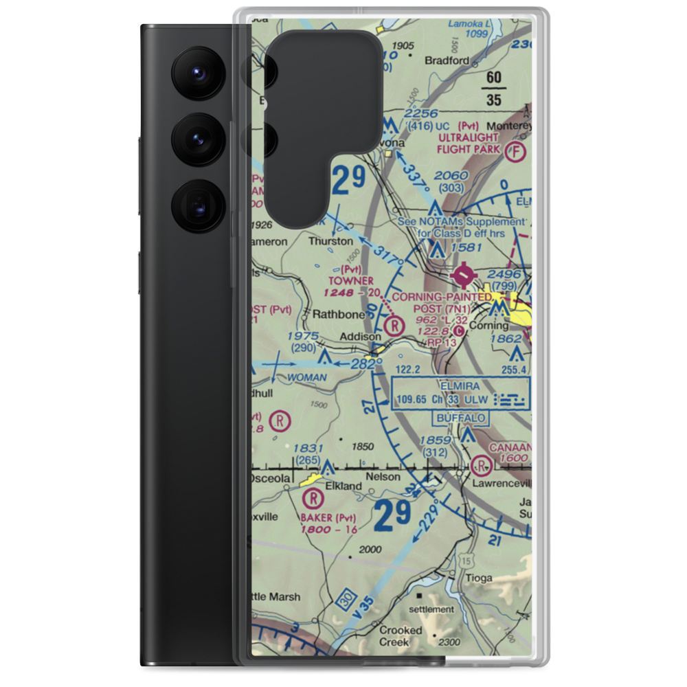 Towner Farm Airport (2NY7) VFR Sectional Samsung Case Samsung Galaxy S22 Ultra model shown
