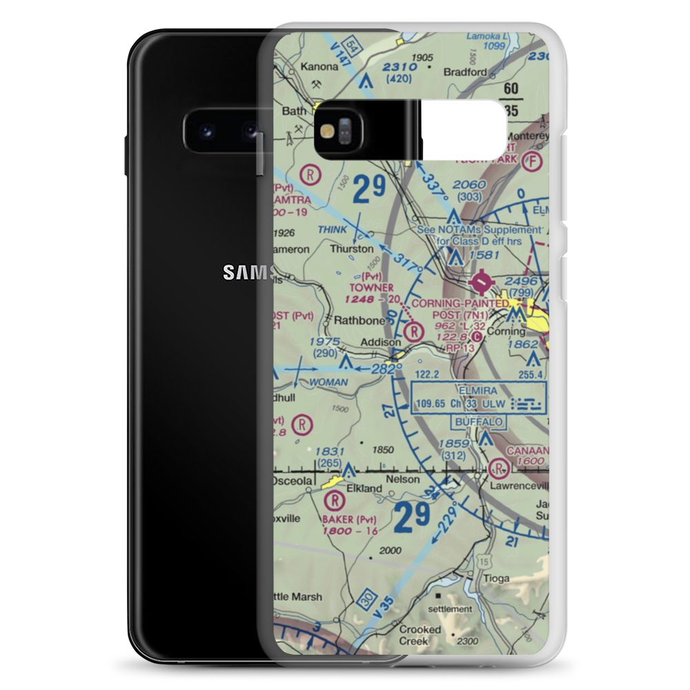 Towner Farm Airport (2NY7) VFR Sectional Samsung Case Samsung Galaxy S10+ model shown
