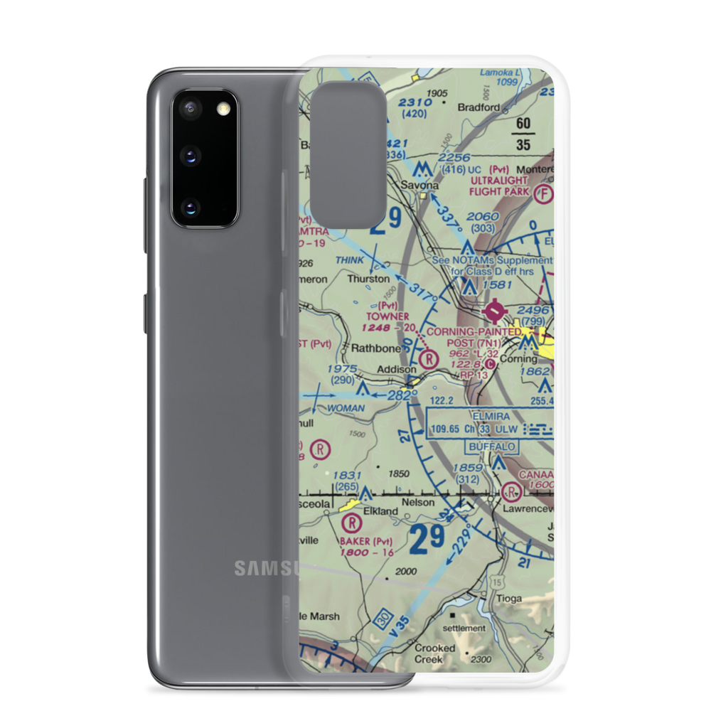 Towner Farm Airport (2NY7) VFR Sectional Samsung Case Samsung Galaxy S20 model shown