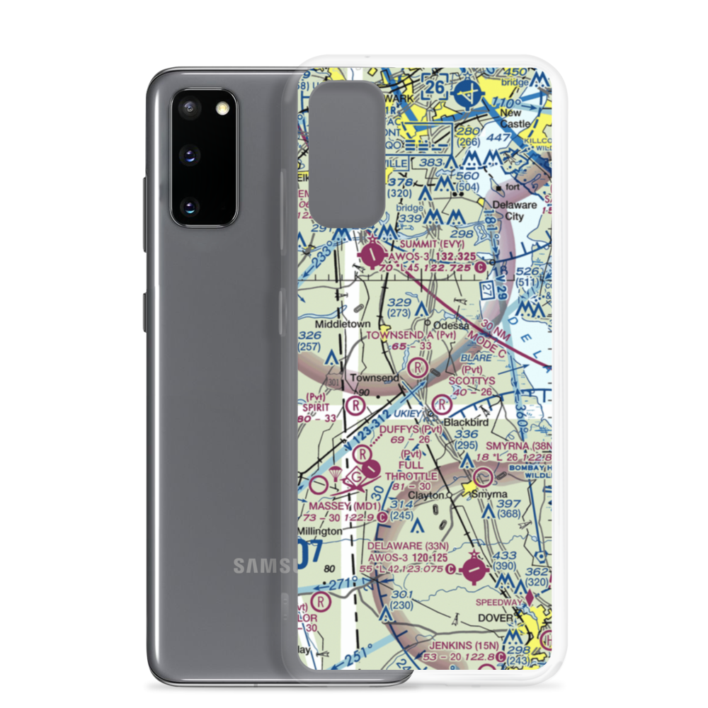 Townsend A Airport (DE34) VFR Sectional Samsung Case Samsung Galaxy S20 model shown