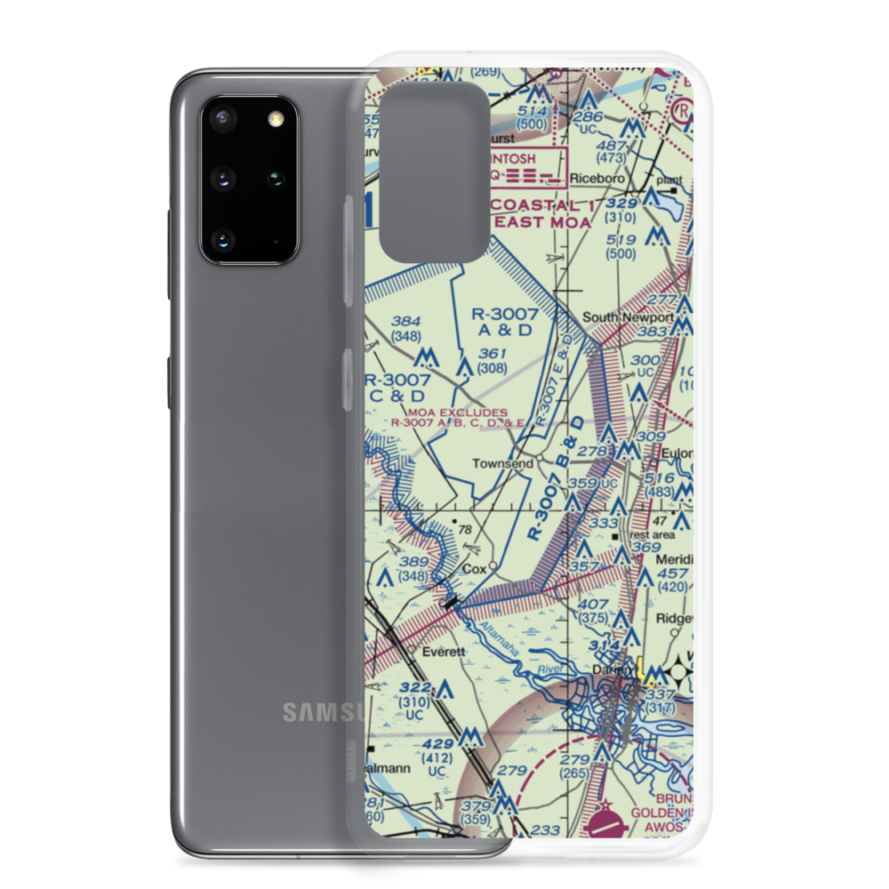 Townsend Air Strip (GA45) VFR Sectional Samsung Case Samsung Galaxy S20 Plus model shown