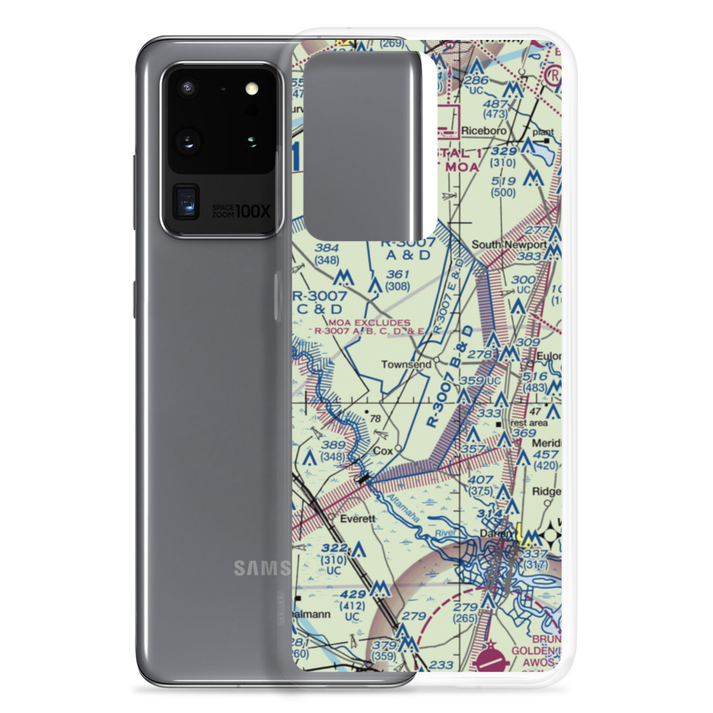 Townsend Air Strip (GA45) VFR Sectional Samsung Case Samsung Galaxy S20 Ultra model shown