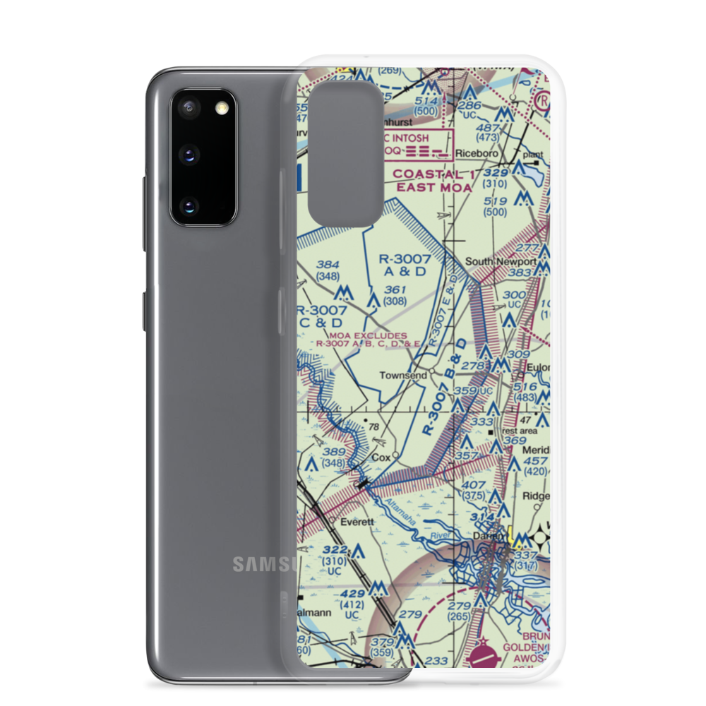 Townsend Air Strip (GA45) VFR Sectional Samsung Case Samsung Galaxy S20 model shown