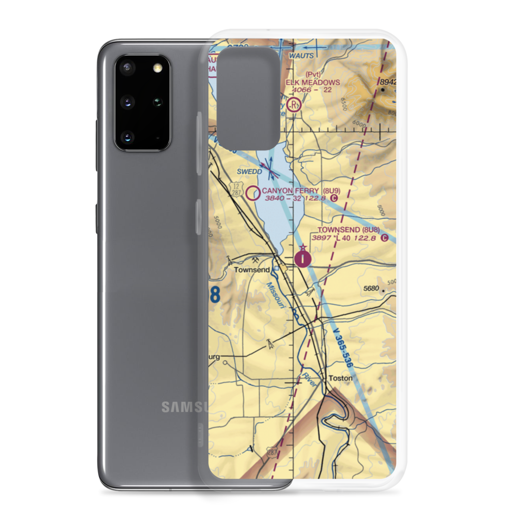 Townsend Airport (8U8) VFR Sectional Samsung Case Samsung Galaxy S20 Plus model shown