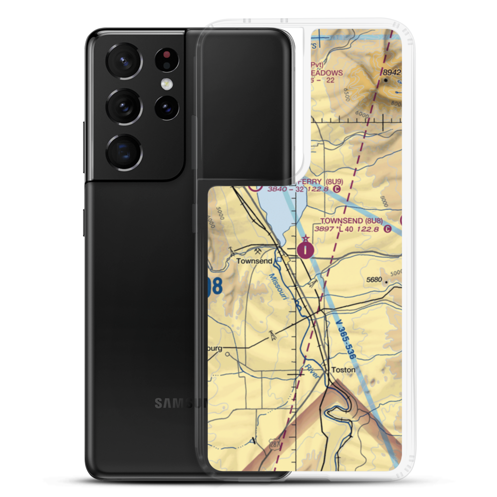 Townsend Airport (8U8) VFR Sectional Samsung Case Samsung Galaxy S21 Ultra model shown