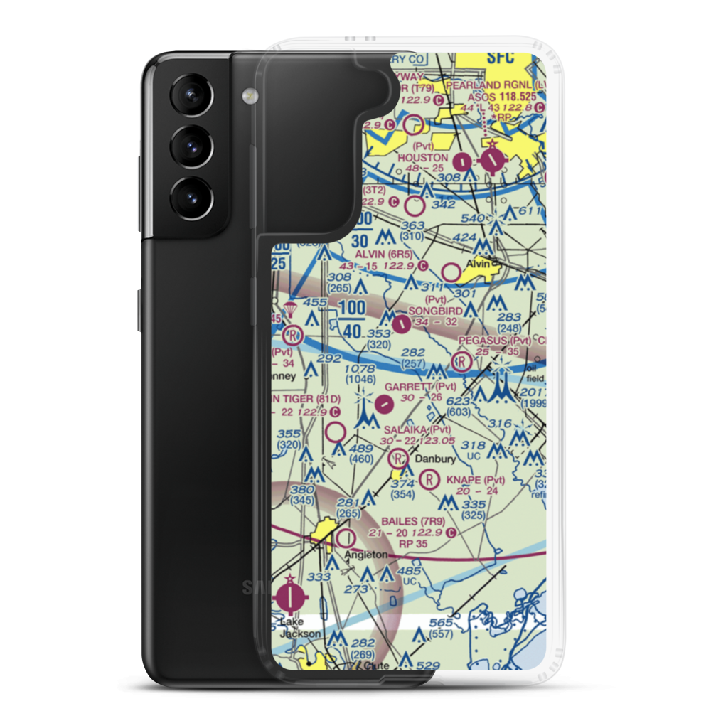 Toy Airpark (15XS) VFR Sectional Samsung Case Samsung Galaxy S21 Plus model shown