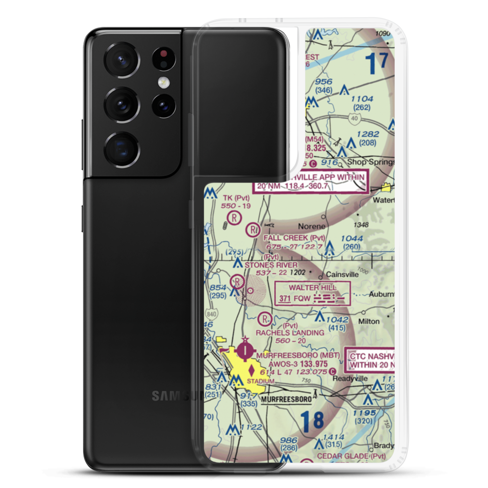 Toy Box Airport (9TN9) VFR Sectional Samsung Case Samsung Galaxy S21 Ultra model shown