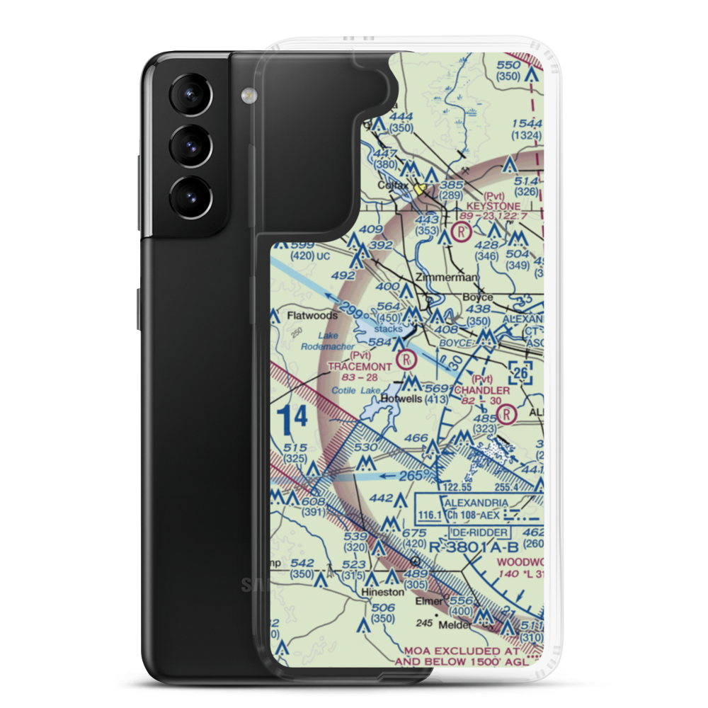 Tracemont Field (LA10) VFR Sectional Samsung Case Samsung Galaxy S21 Plus model shown