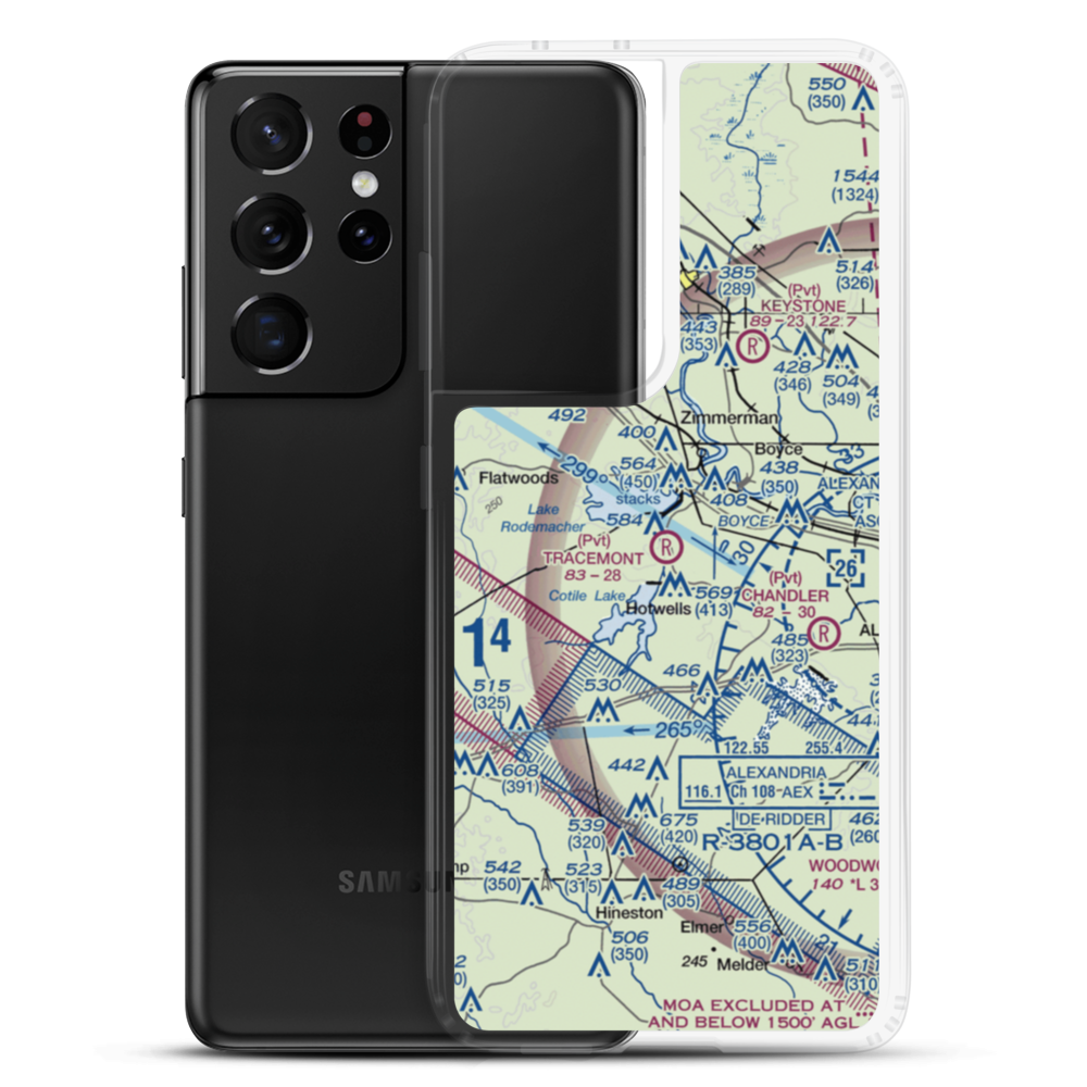 Tracemont Field (LA10) VFR Sectional Samsung Case Samsung Galaxy S21 Ultra model shown