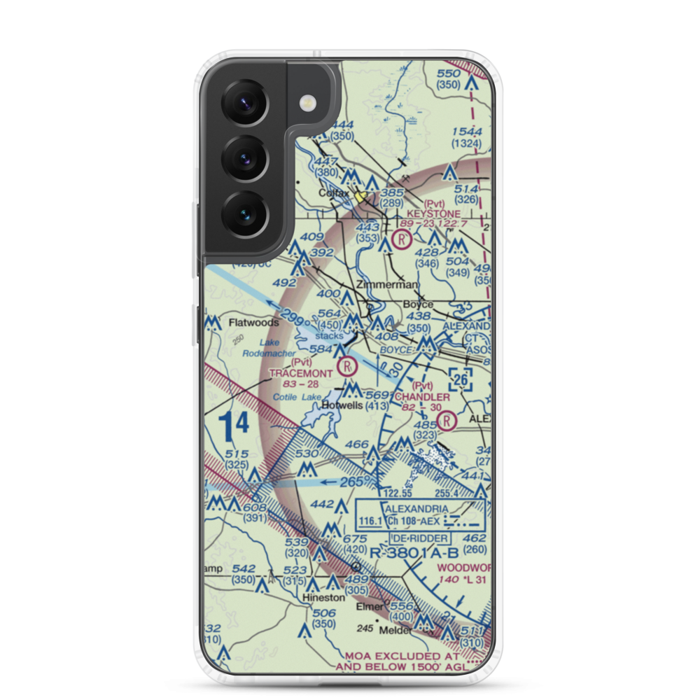 Tracemont Field (LA10) VFR Sectional Samsung Case Samsung Galaxy S22 Plus model shown