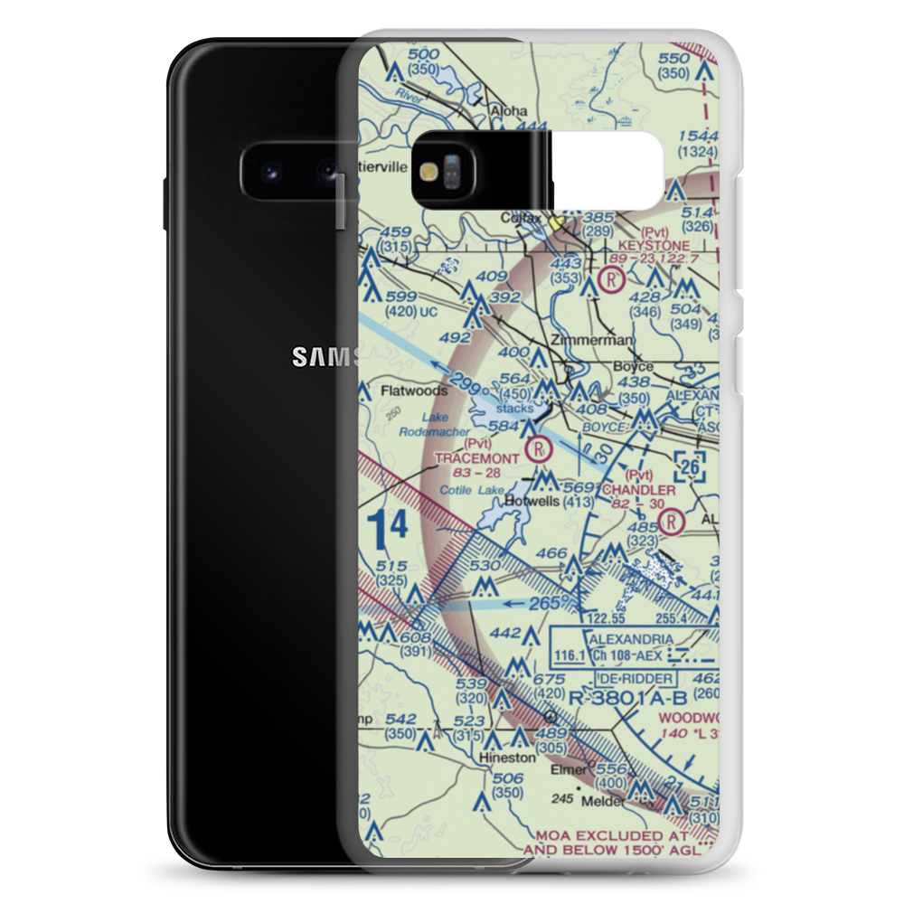Tracemont Field (LA10) VFR Sectional Samsung Case Samsung Galaxy S10+ model shown