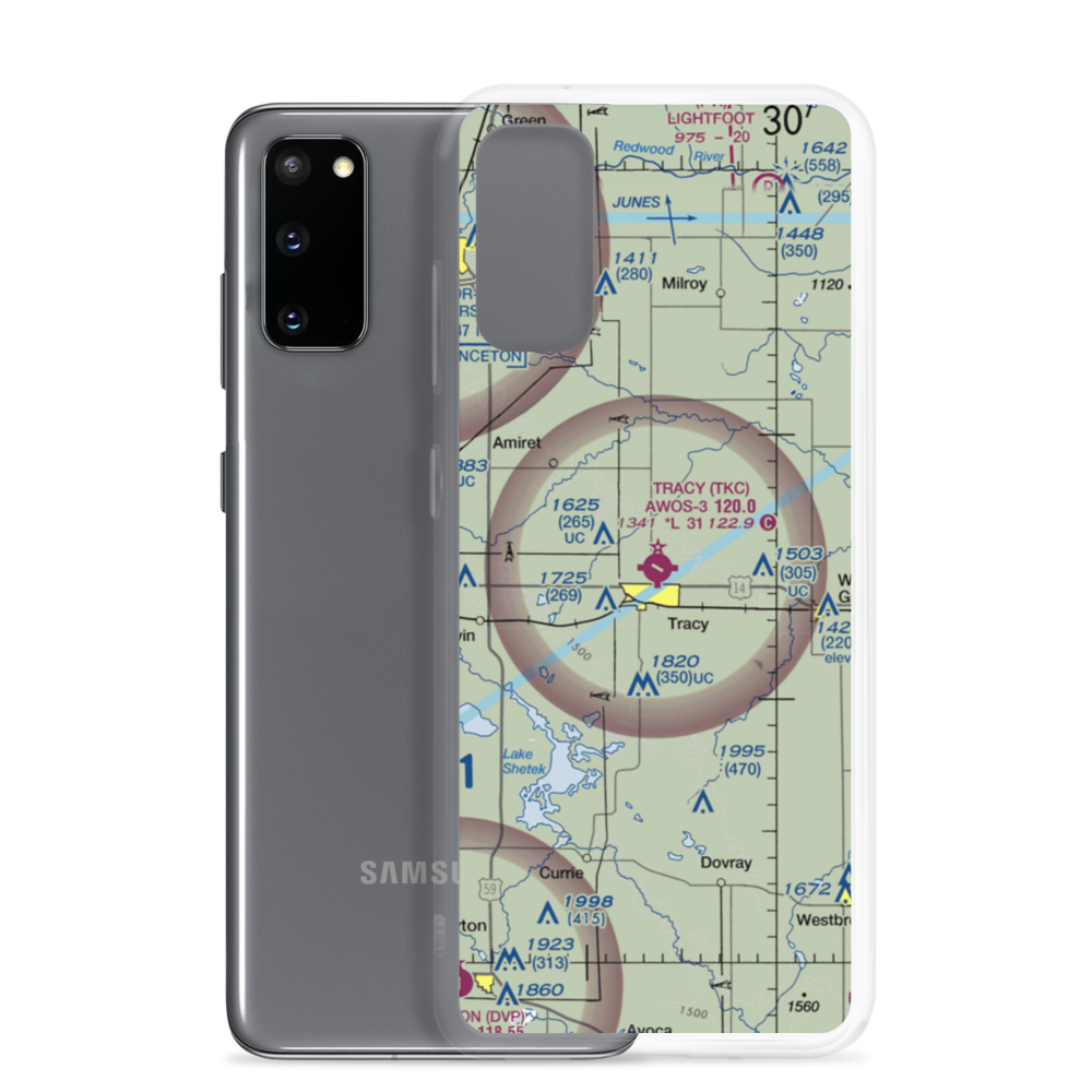 Tracy Municipal Airport (TKC) VFR Sectional Samsung Case Samsung Galaxy S20 model shown
