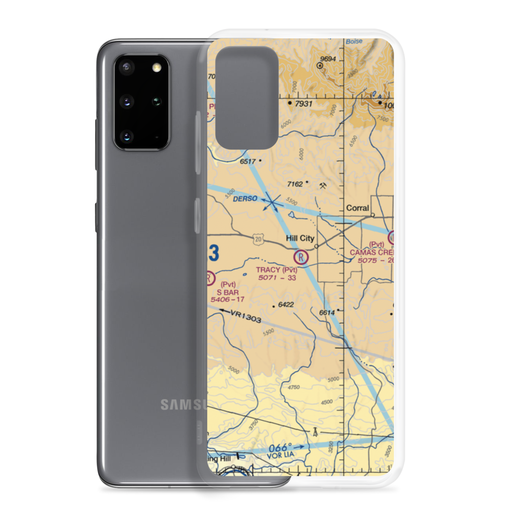 Tracy Ranch Airport (ID88) VFR Sectional Samsung Case Samsung Galaxy S20 Plus model shown
