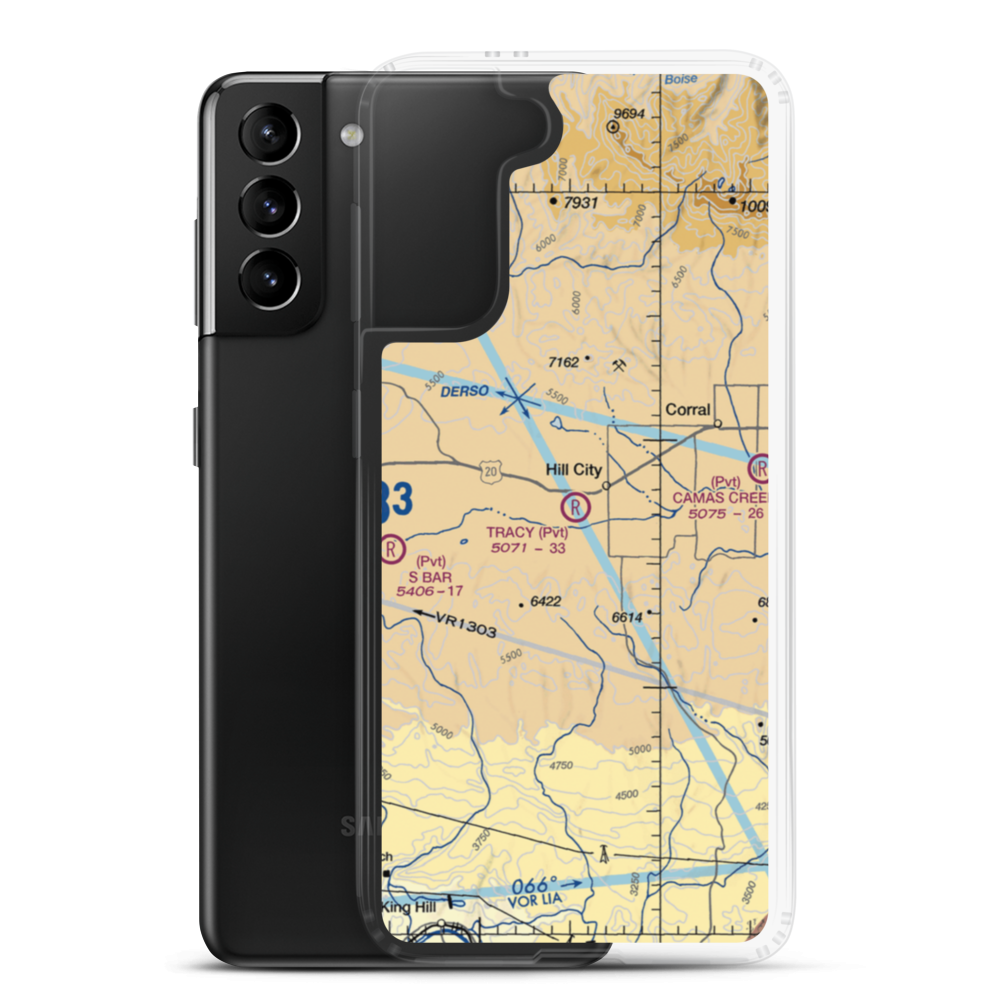 Tracy Ranch Airport (ID88) VFR Sectional Samsung Case Samsung Galaxy S21 Plus model shown