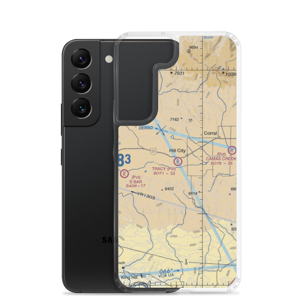 Tracy Ranch Airport (ID88) VFR Sectional Samsung Case Samsung Galaxy S22 model shown