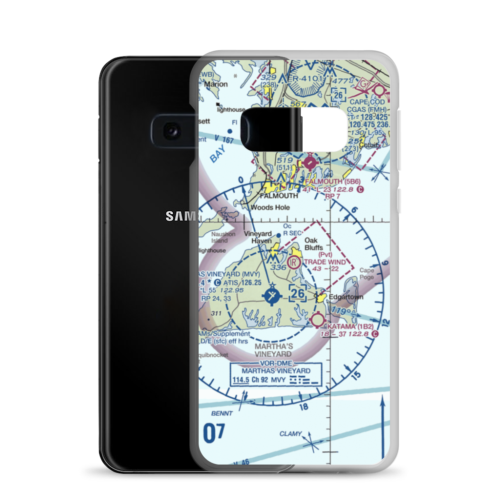 Trade Wind Airport (MA44) VFR Sectional Samsung Case Samsung Galaxy S10e model shown