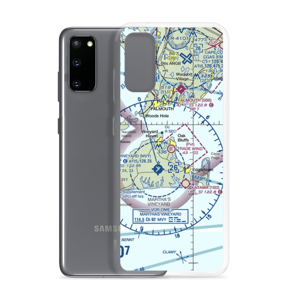 Trade Wind Airport (MA44) VFR Sectional Samsung Case Samsung Galaxy S20 model shown