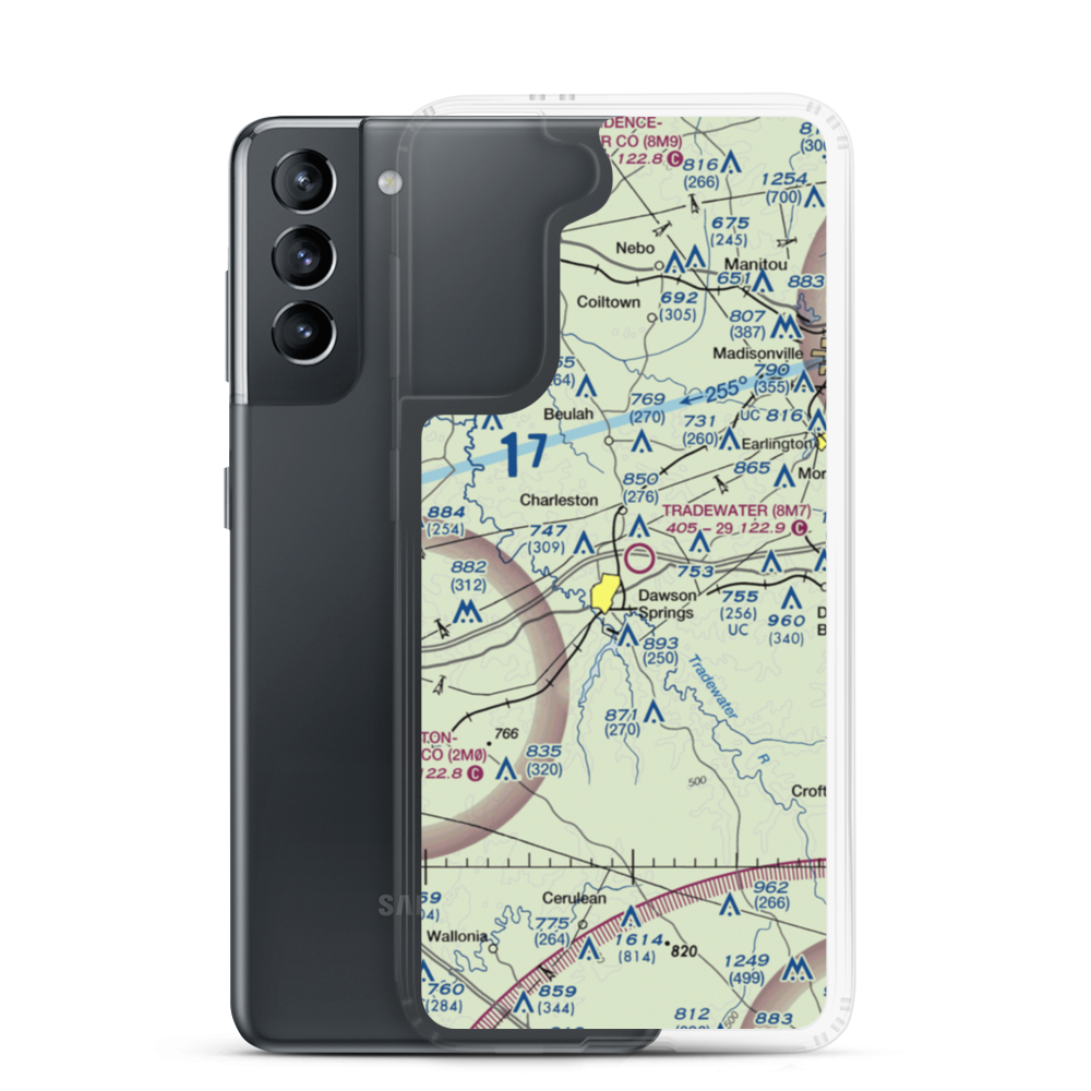 Tradewater Airport (8M7) VFR Sectional Samsung Case Samsung Galaxy S21 model shown