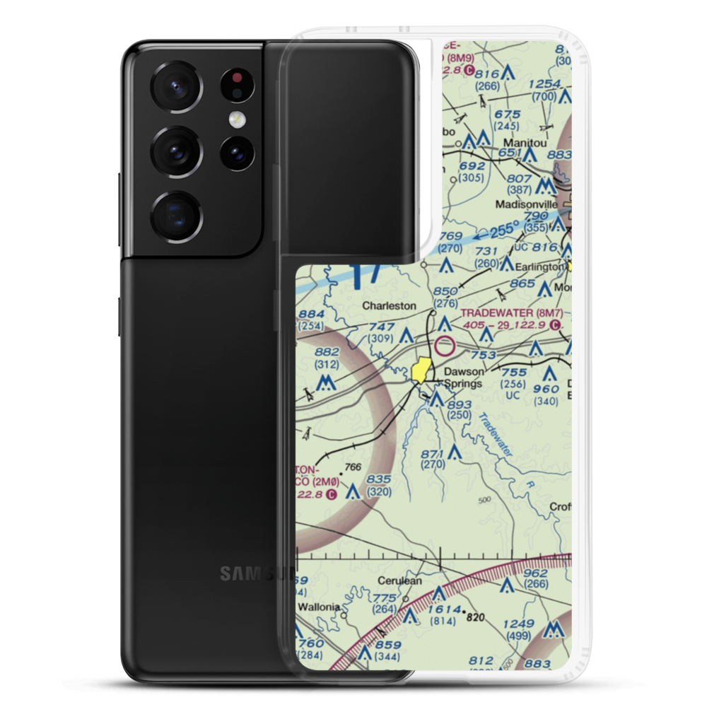 Tradewater Airport (8M7) VFR Sectional Samsung Case Samsung Galaxy S21 Ultra model shown