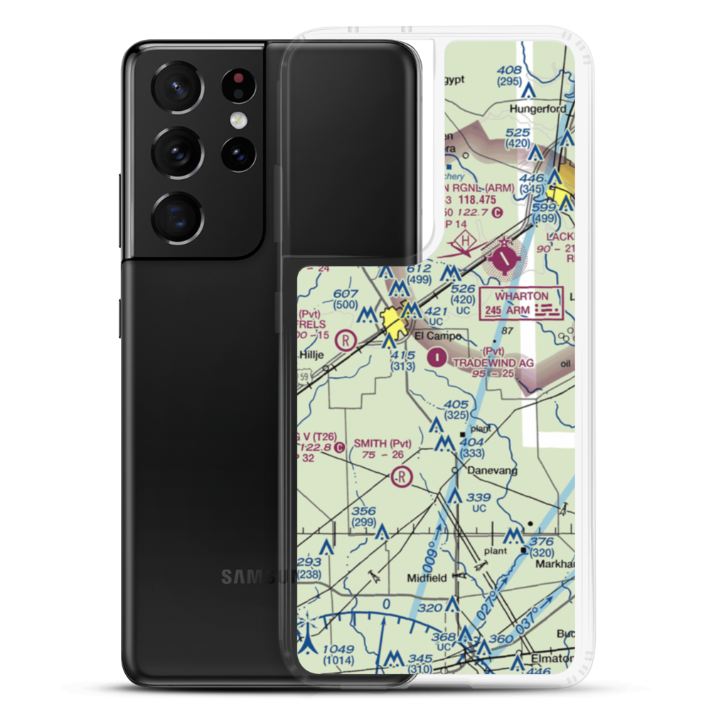Tradewind Agricultural Airport (8TE8) VFR Sectional Samsung Case Samsung Galaxy S21 Ultra model shown